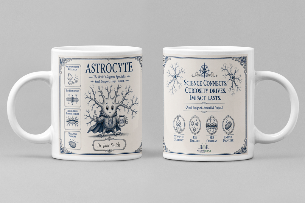 Astrocyte Mug – Personalized Neuroscience Inspired Ceramic Coffee Mug (11 oz)